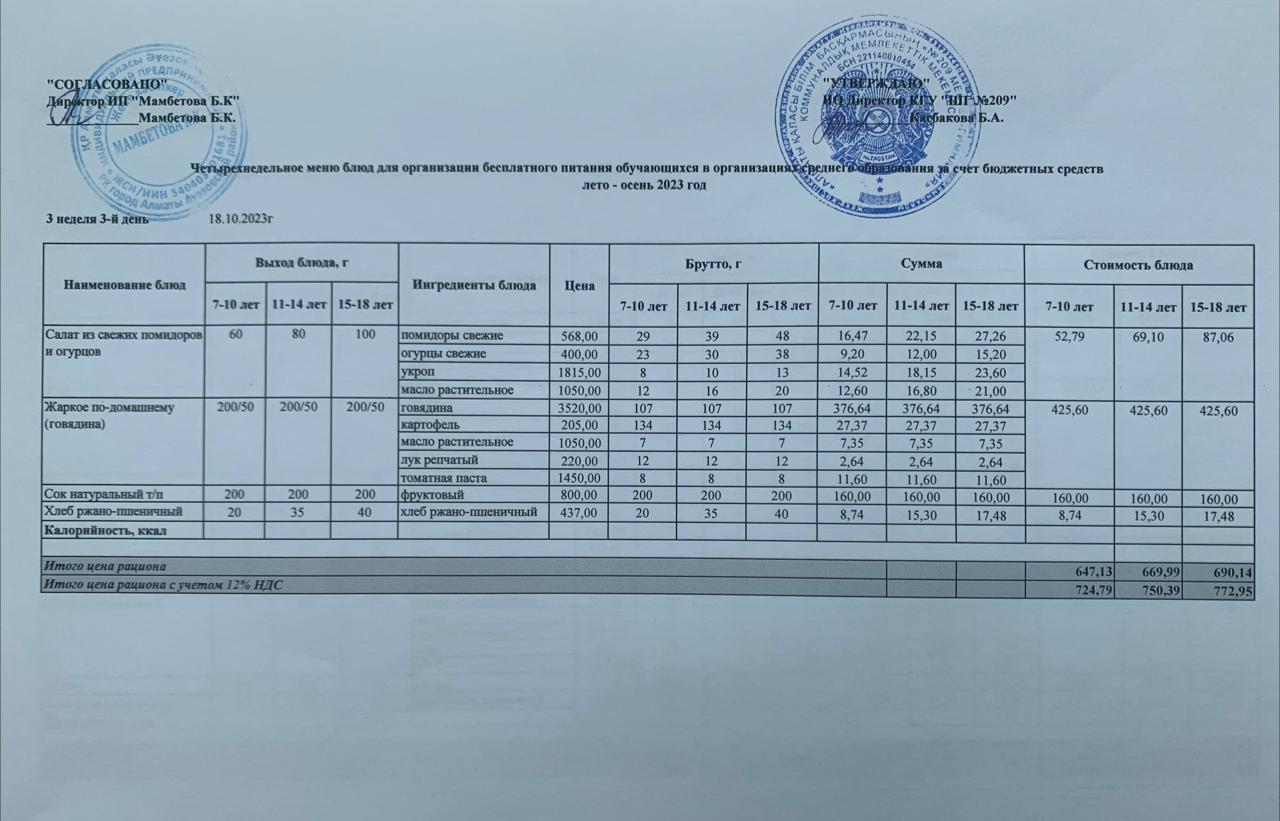 Меню 18.10.2023