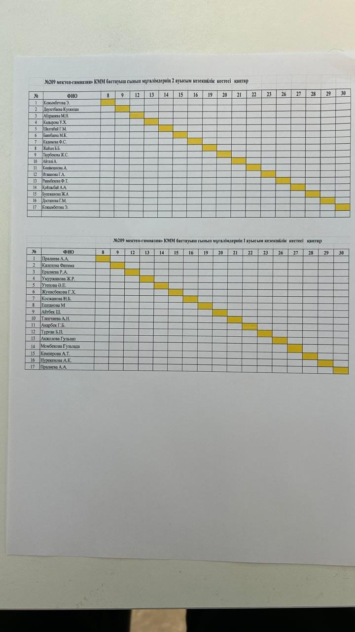 08.01.2026ж. мұғалім кестесі