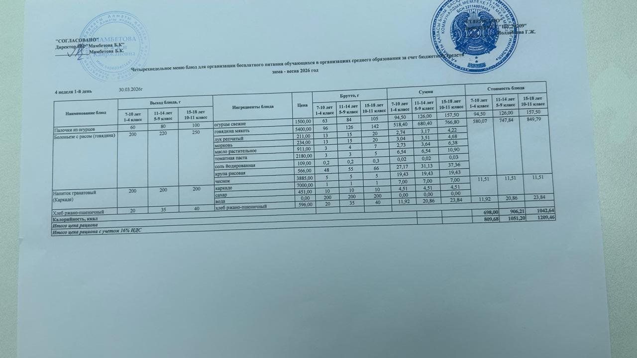 Меню  30.03.2026