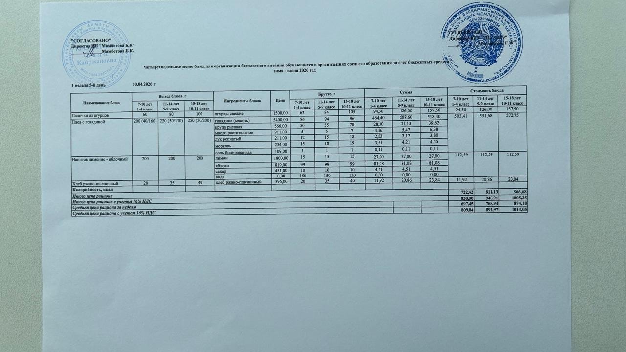 Меню 10.04.2026