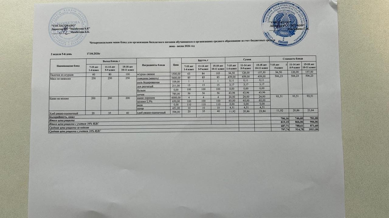Меню 17.04.2026